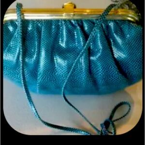 Judith Leiber Blue Clutch Bag